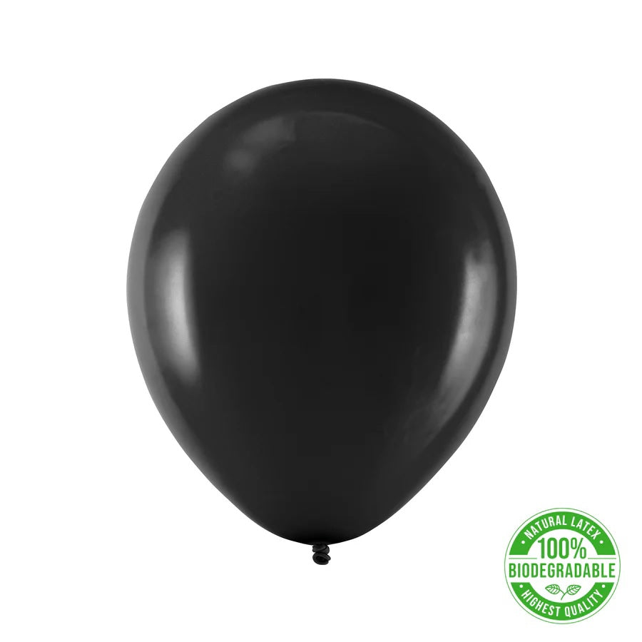 Balon Biodegradabil Negru, 30 cm (12 inch), 100 buc 110072
