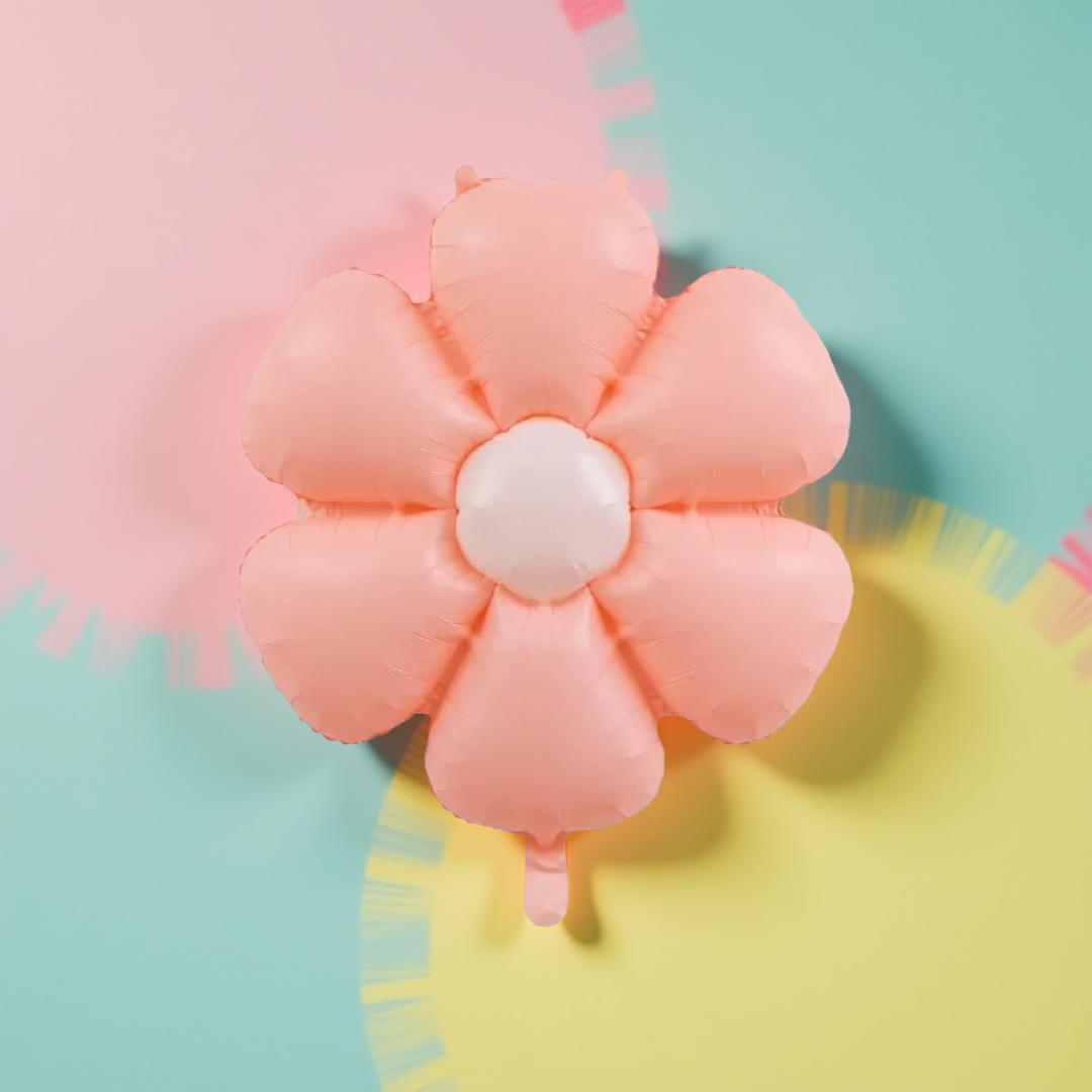 Balon Folie Floare Margareta, Culoare Piersica, 77x66 cm