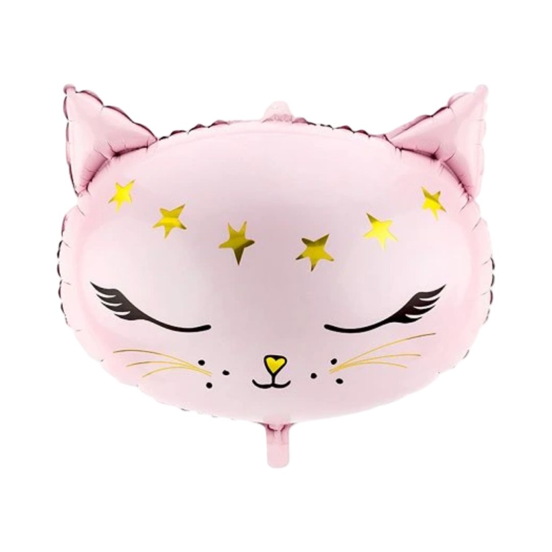 Balon Folie Party Pisica, Roz Pastel, 80 cm