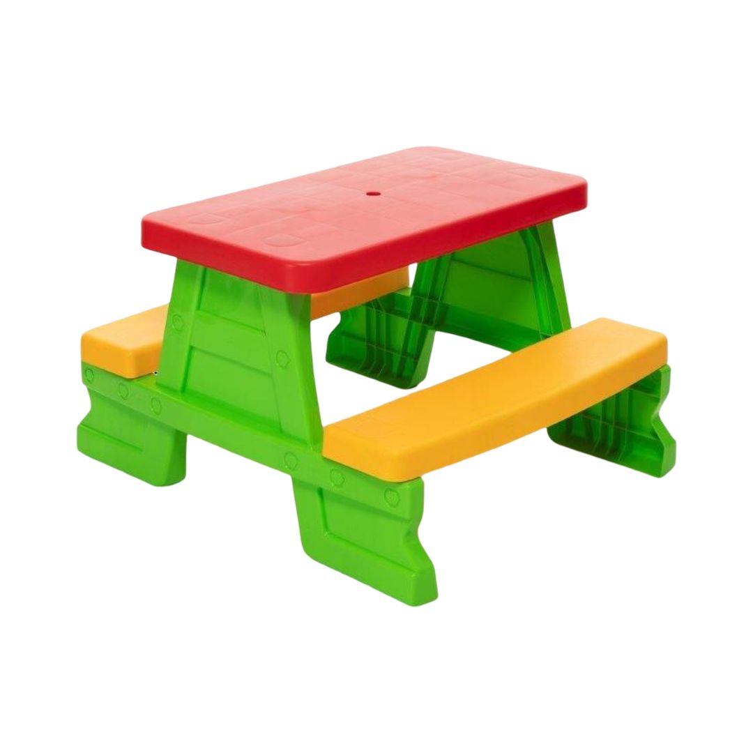 Masuta de Picnic Rezistenta, Creata Special Pentru Copii, Culoare Verde cu Rosu