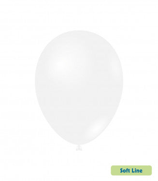 Baloane Latex Rocca, Soft Line Pastel SLP12.125, Culoare Alb 125, 30 cm - Set 50 buc