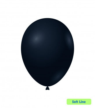 Baloane Latex Rocca, Soft Line Pastel SLP12.128, Culoare Negru 128, 30 cm - Set 50 buc