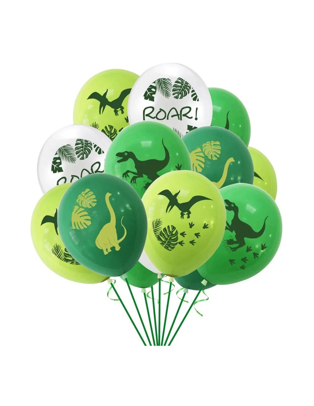 Baloane Latex Imprimate cu Dinozauri - Set 10 buc - 30 cm