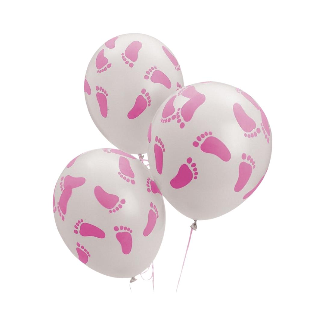 Baloane Latex Talpă Bebe, Roz, 30 cm, Set 10 Buc