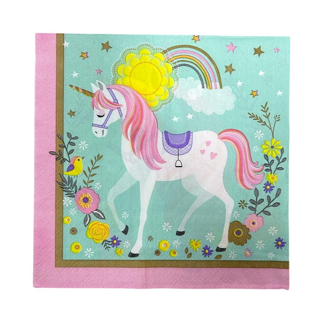 Set 16 Buc Servete Unicorn, Dimensiune 33*33 cm