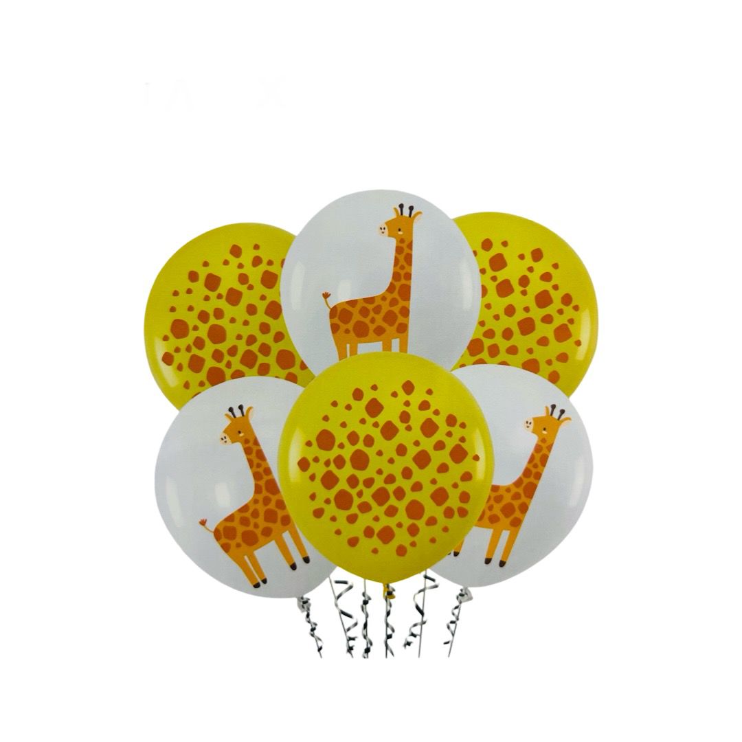 Set Party 6 buc, Baloane Latex Alb si Galben, 30 cm