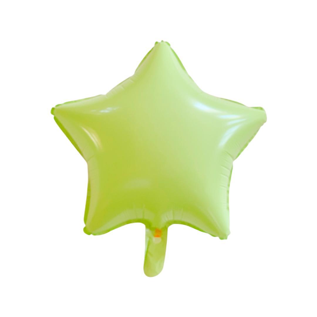 Baloane Folie Forma Stea 5 colturi, Verde Pastel Macarons - nuria.store.ro