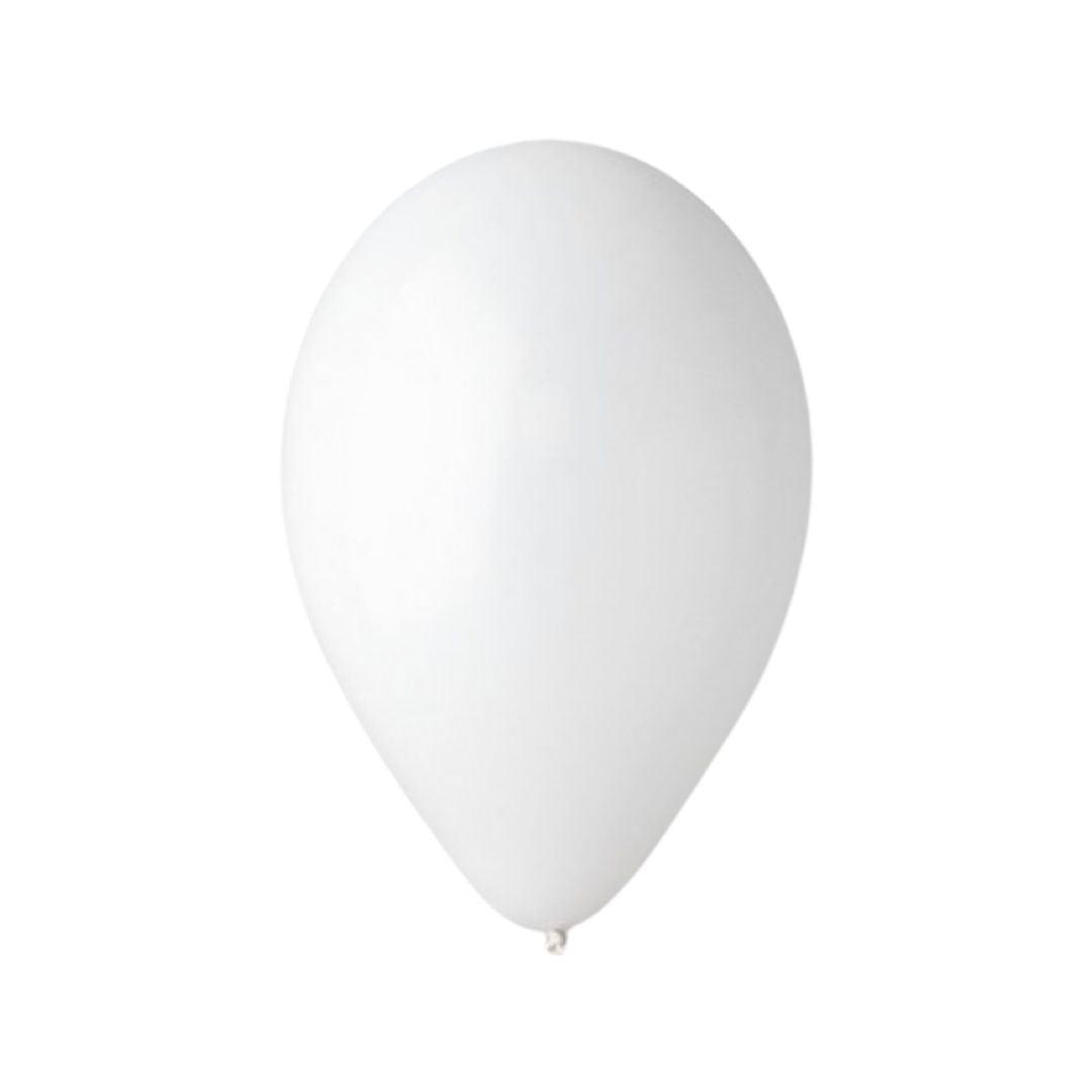 Baloane Latex, Alb Standard, cod 851 - 30 cm - Set 50 buc. - nuria.store.ro