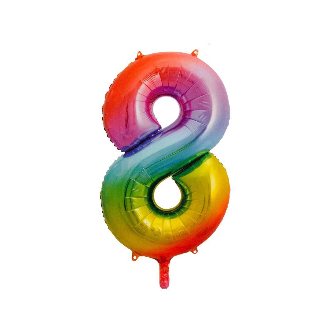 Baloane Folie Degrade Cifra 8 - 100cm - nuria.store.ro