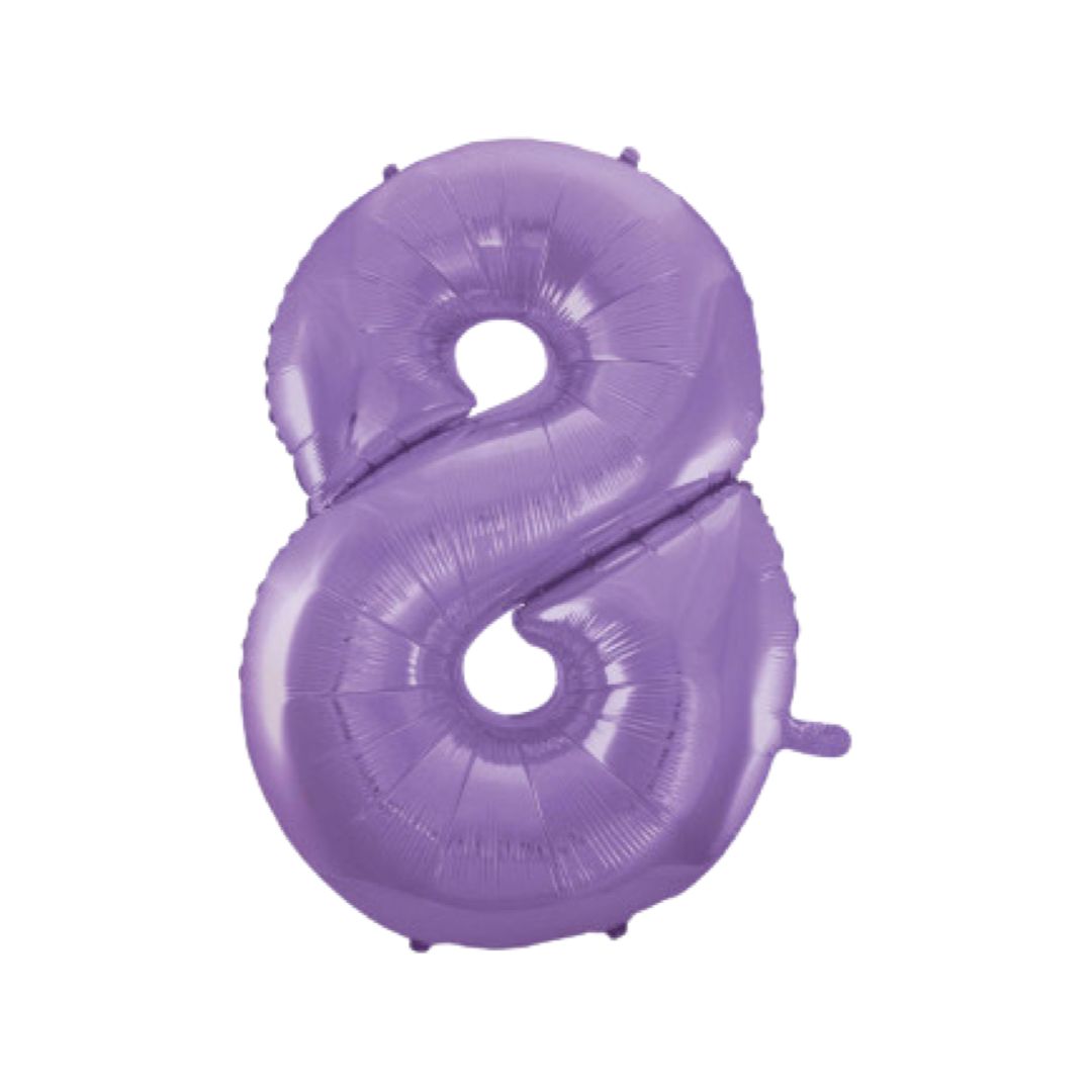 Baloane Folie Lila Cifra 8 - 100 cm (40 inch)