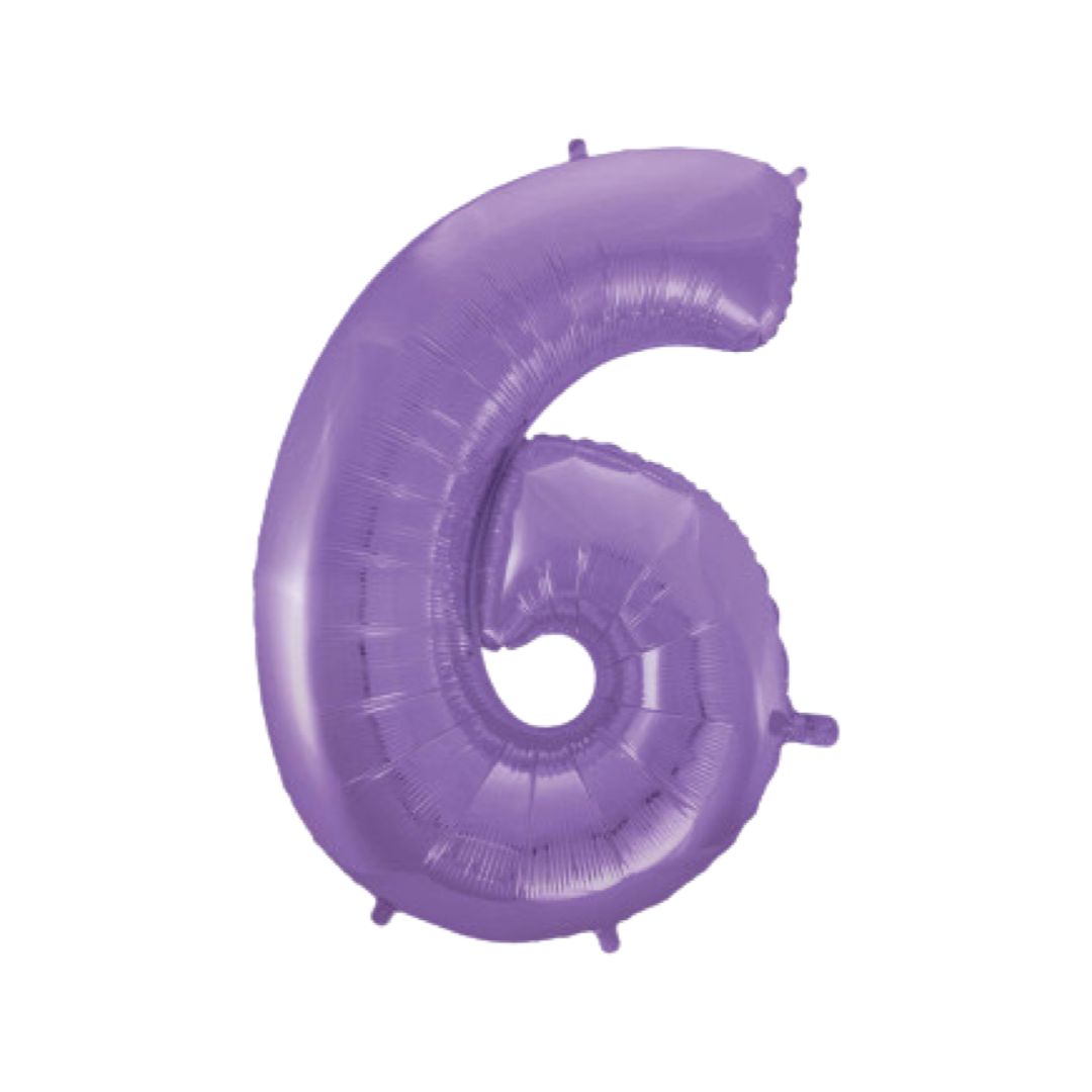 Baloane Folie Lila Cifra 6 - 100 cm (40 inch)