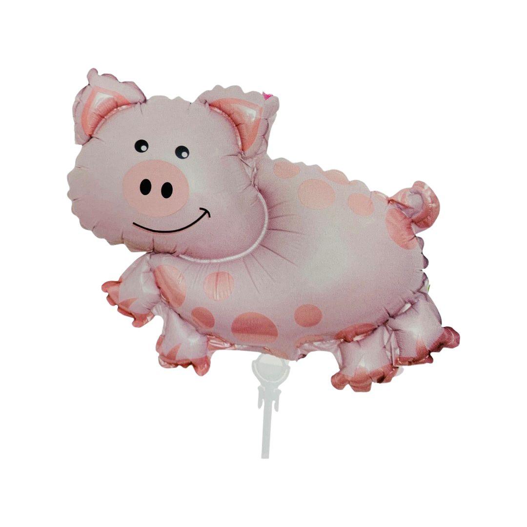Balon Folie Porcusor, 40 cm, Include Clips de Prindere cu Betisor - nuria.store.ro