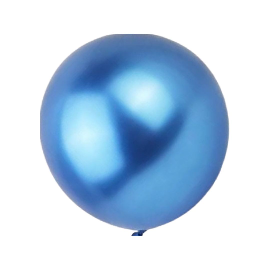 Balon Latex Albastru Cromat, Cod 080 b - 45 cm - Set 2 bucati - nuria.store.ro