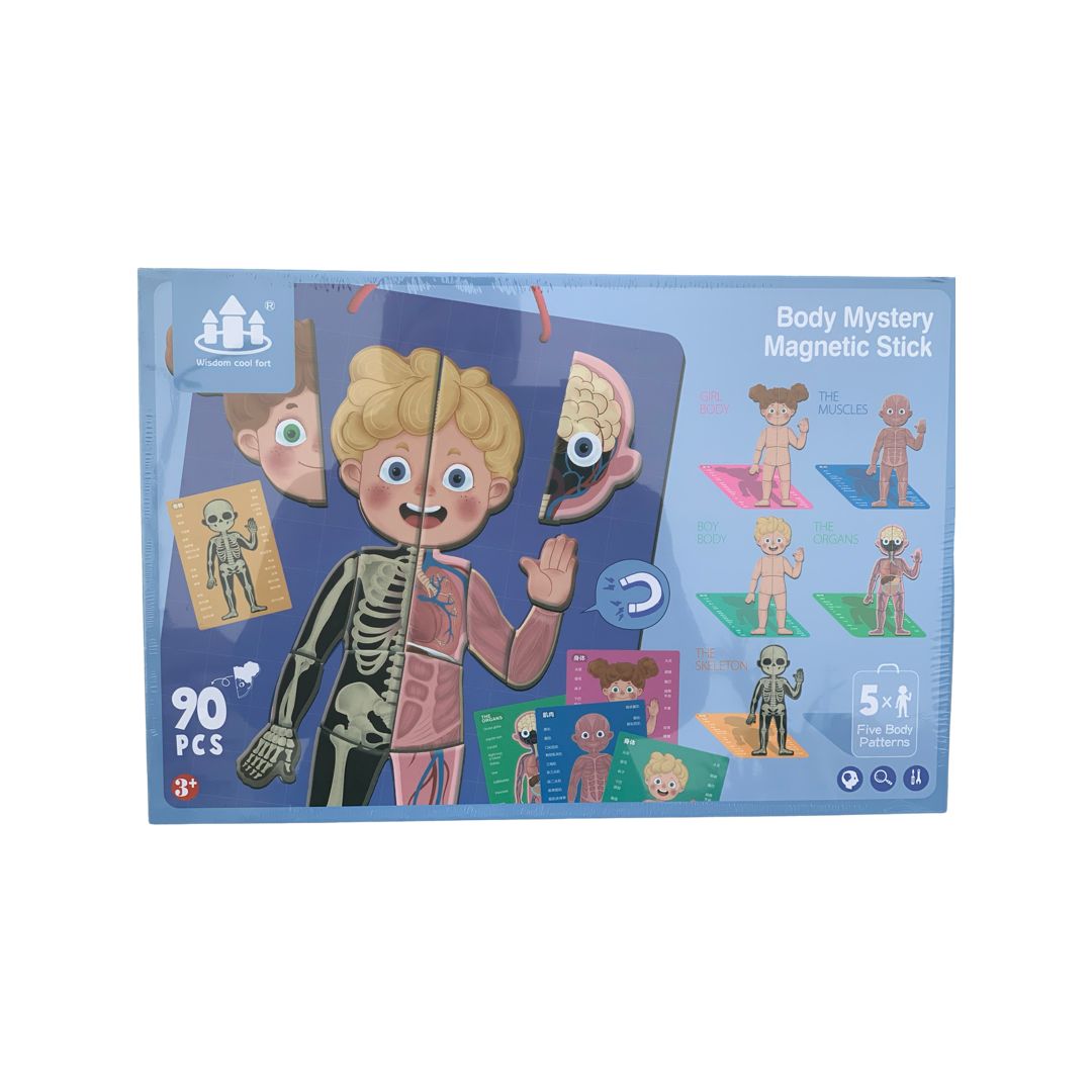 Joc Educativ Magnetic, Corpul Uman, 90 Piese - nuria.store.ro