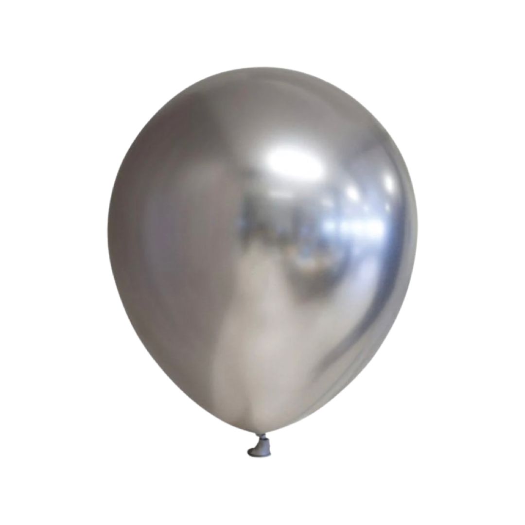 Baloane Latex Argintiu Cromat, Cod 469 - 13 cm - Set 100 Buc.