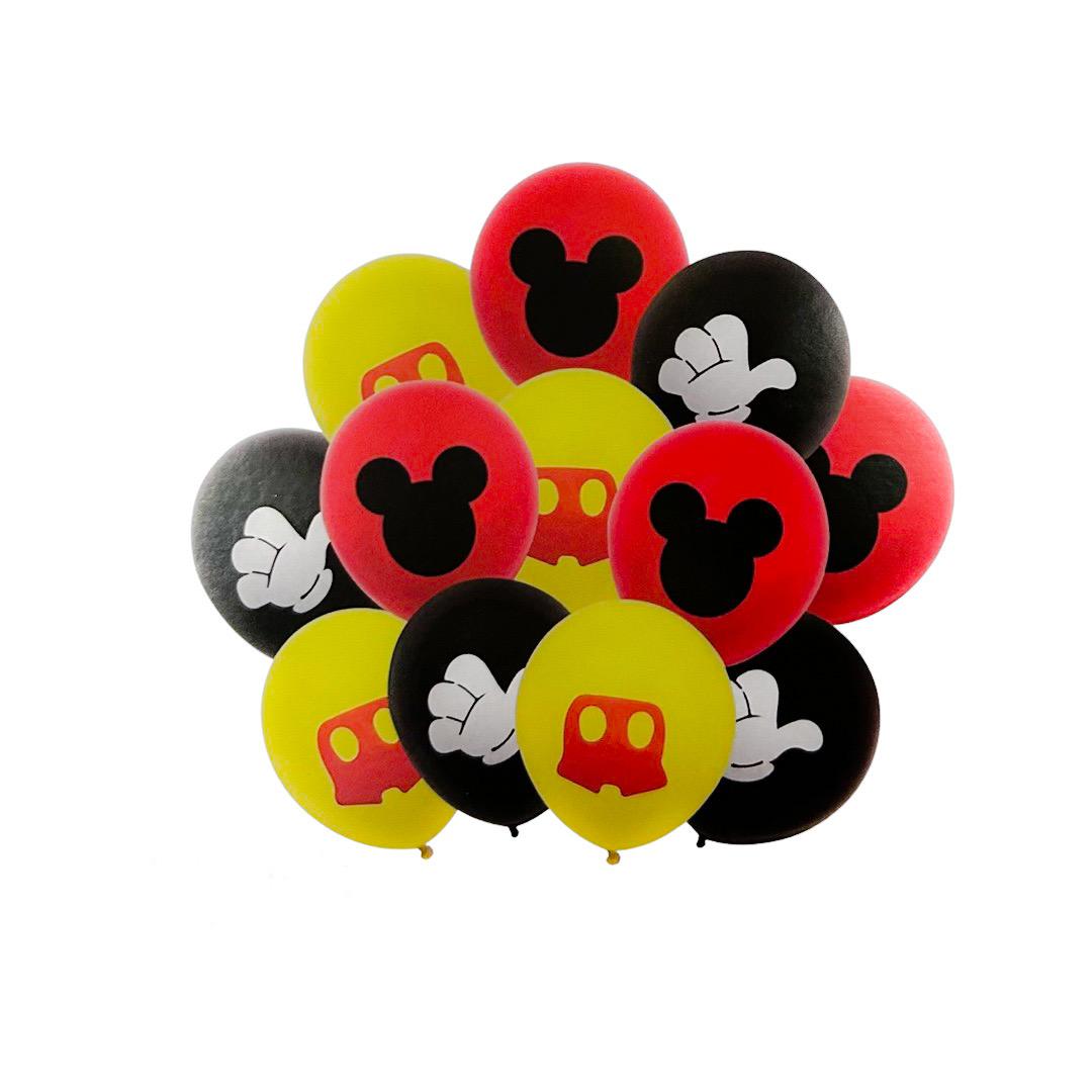Baloane Latex Mickey Mouse - Set 12 buc - 30 cm