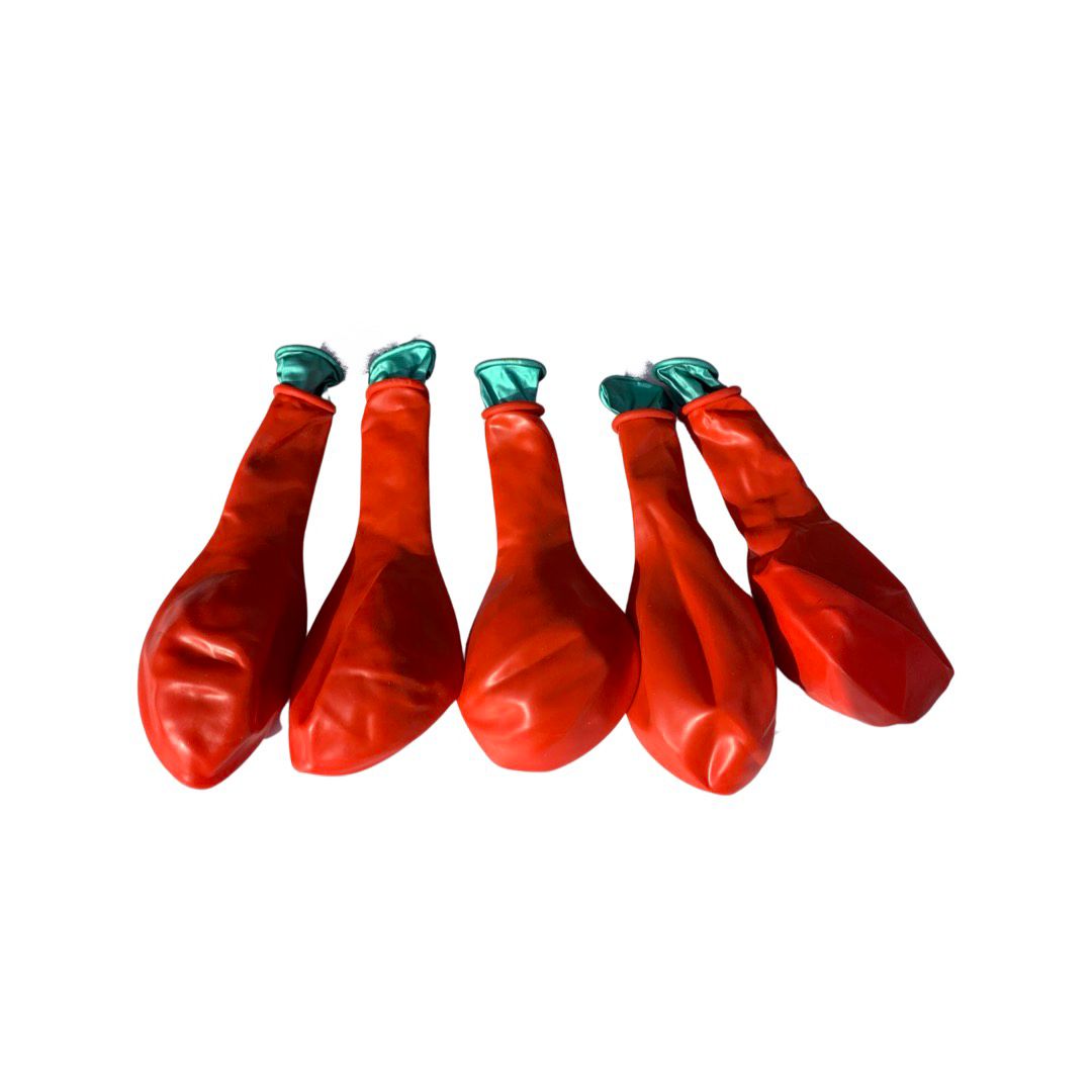 Balon Latex dublu 2 in 1, Portocaliu cu Verde Cromat, cod 408, 25 cm - Set 20 bucati - nuria.store.ro