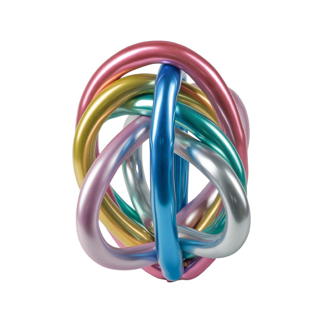 Balon Latex Modelaj Culori Mixte Cromate, 4,5*125 cm - Set 20 buc.