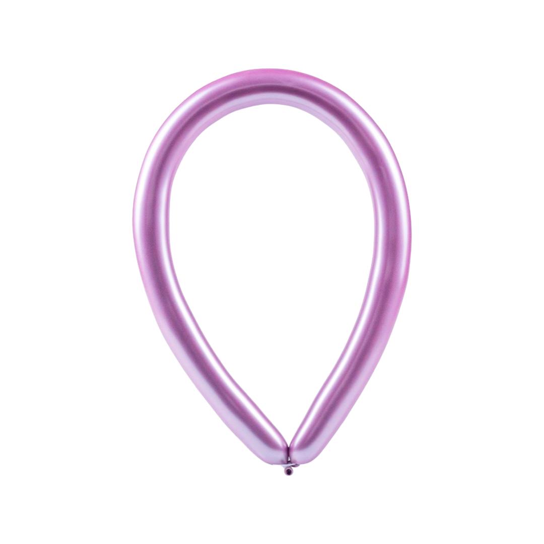 Balon Latex Modelaj Mov Cromat, 4,5*125 cm - Set 20 buc.