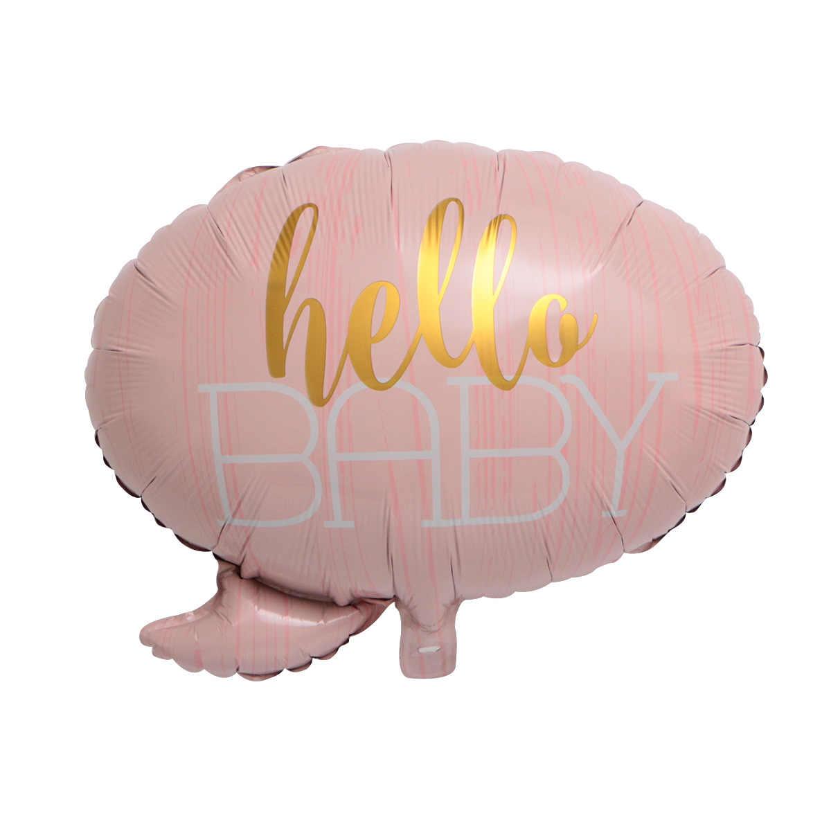 Balon Folie, figurina "Hello Baby", Roz - 50/60 cm - nuria.store.ro