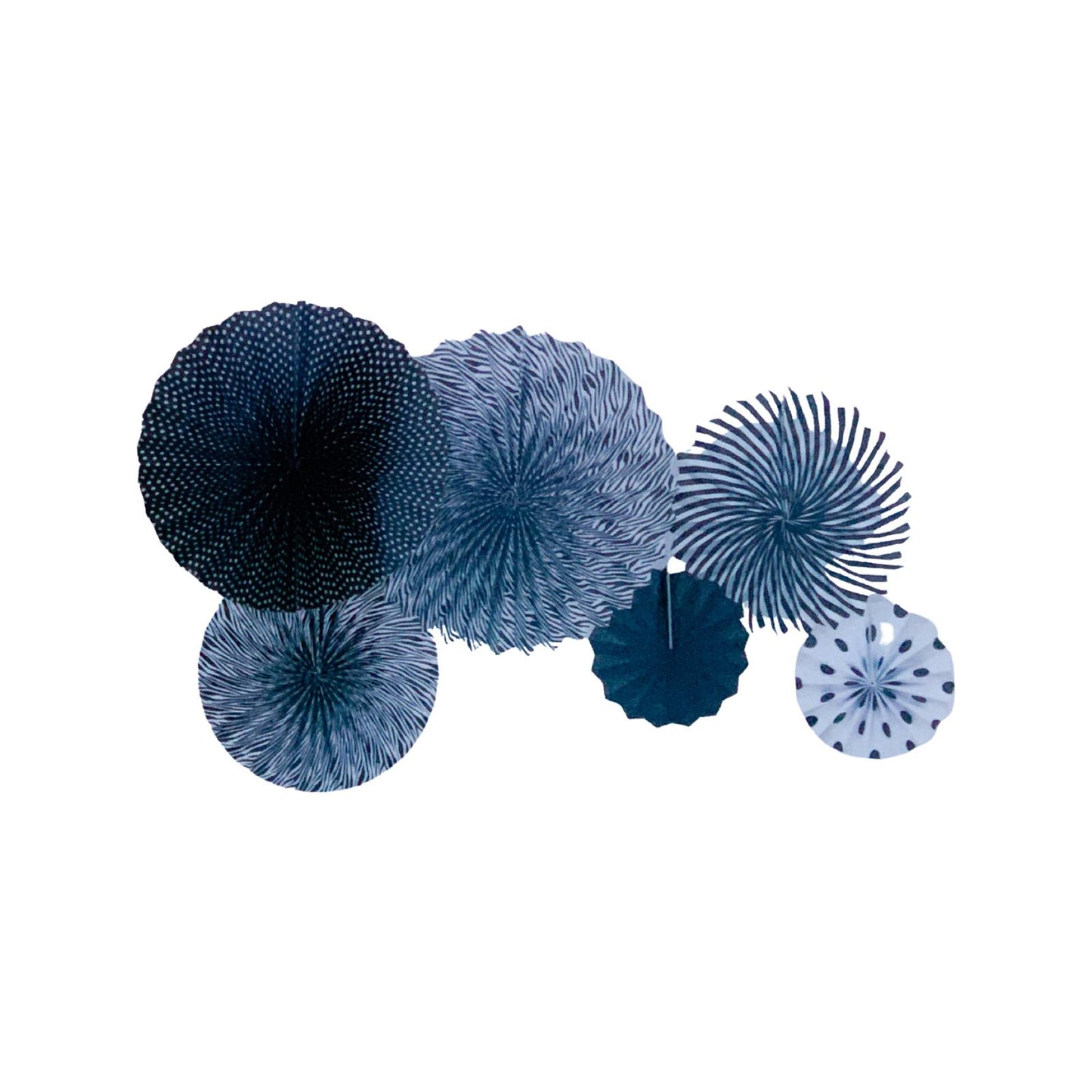 Set 6 Rozete Evantai Negru - nuria.store.ro