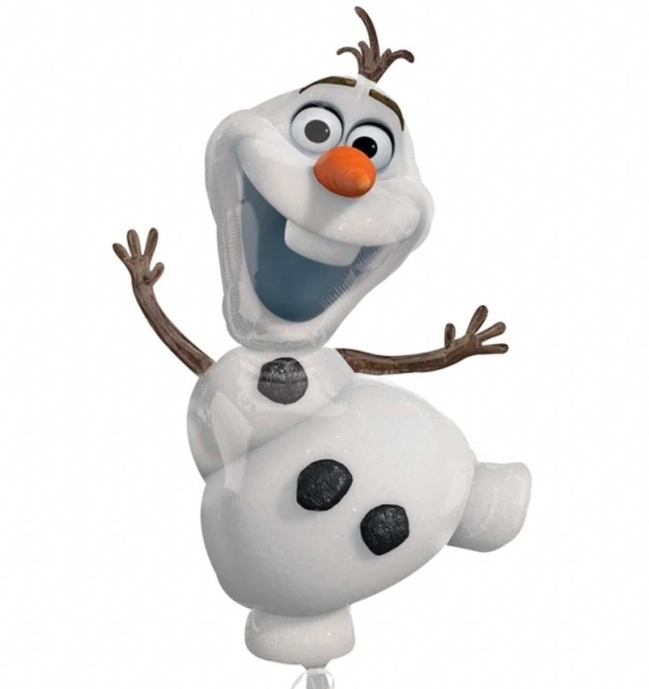 Balon Folie Figurina, Frozen Olaf, Om de Zapada, Regatul de gheata - 80/48 cm - nuria.store.ro