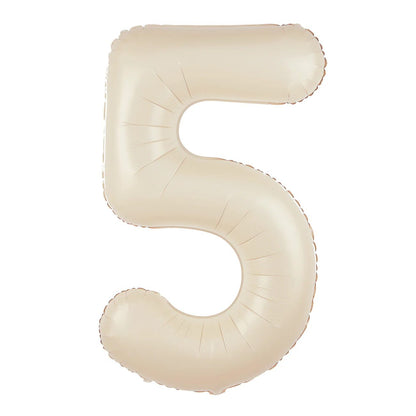Baloane Folie Cifra 5, Crem - 100 cm (1 m), 141953