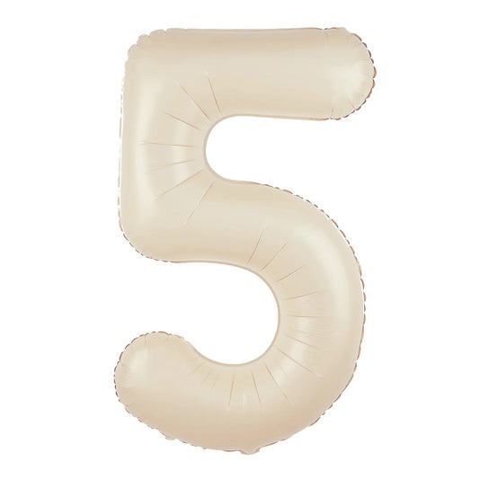 Baloane Folie Cifra 5, Crem - 100 cm (1 m), 141953