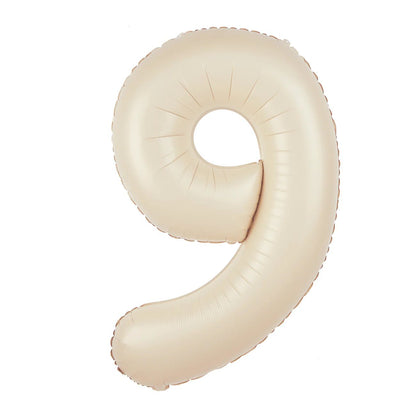 Baloane Folie Cifra 9, Crem - 100 cm (1 m), 141991