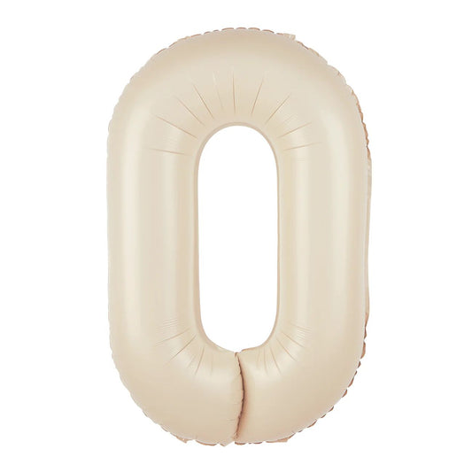 Baloane Folie Cifra 0, Crem - 100 cm (1 m), 141908