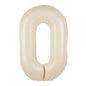 Baloane Folie Cifra 0, Crem - 100 cm (1 m), 141908