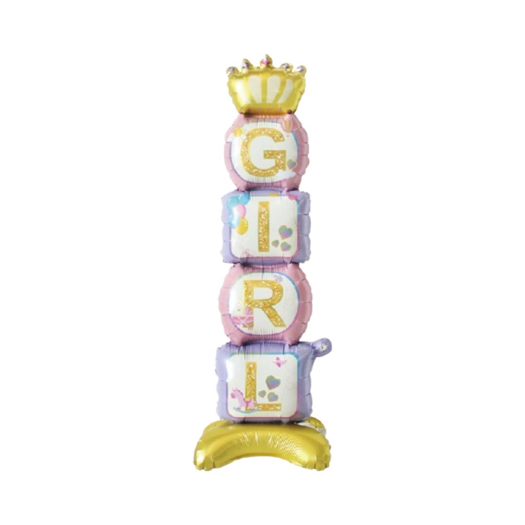 Balon Folie Baby Shower Girl, Dimensiune 106 cm