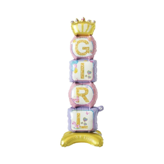 Balon Folie Baby Shower Girl, Dimensiune 106 cm
