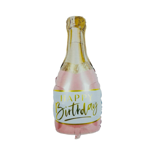 Balon Folie Figurina Sticla Sampanie Rose, 98 cm