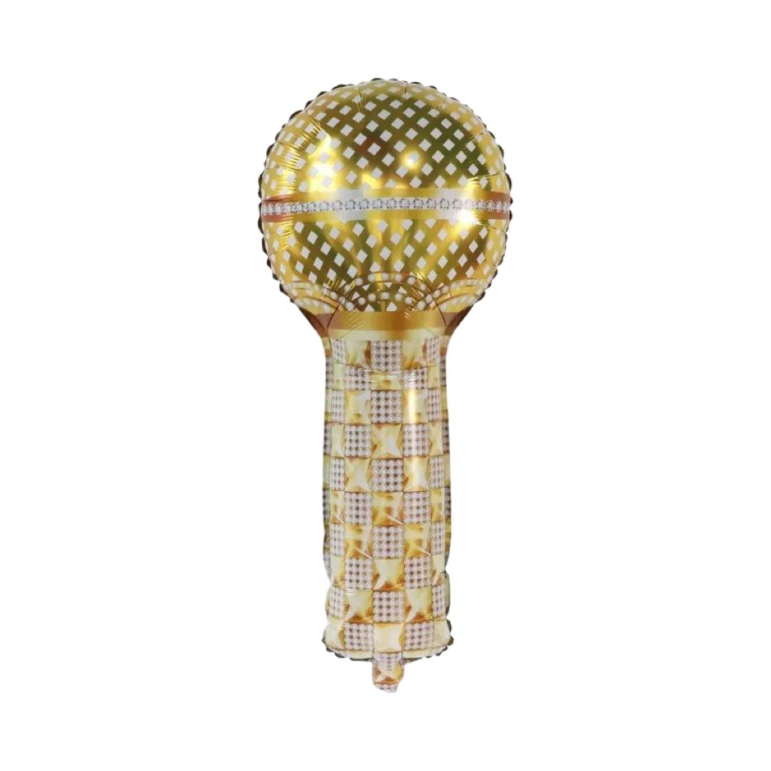 Balon Folie Microfon Auriu, 41*84 cm