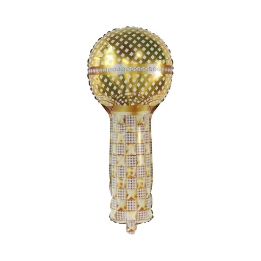 Balon Folie Microfon Auriu, 41*84 cm