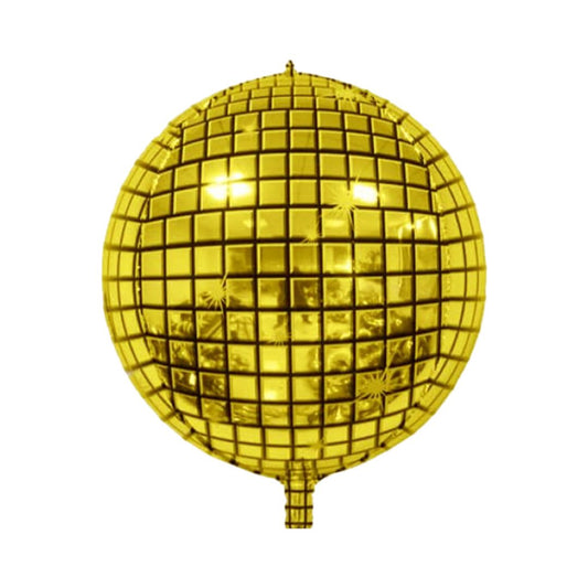 Balon Folie Sfera Disco Auriu, 55 cm