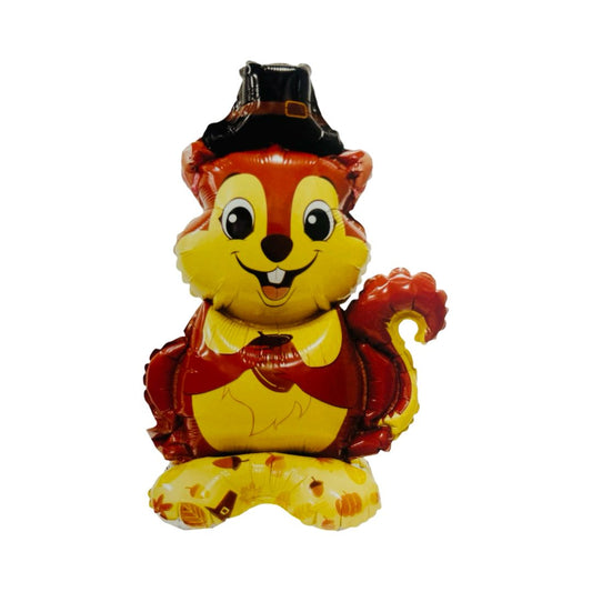 Balon Folie Figurina Veverita cu Suport, 45 cm