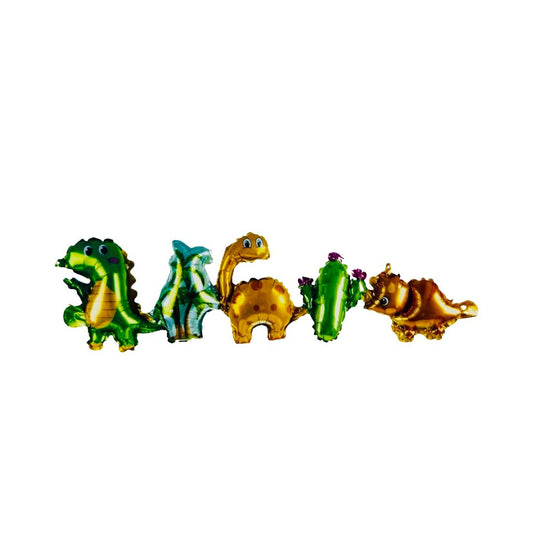 Ghirlanda Baloane Folie cu Dinozauri, Dimensiune 100x27 cm