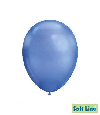 Baloane Latex Rocca, Soft Line Cromat SLC18.120, Blue 120, 46 cm - Set 5 buc