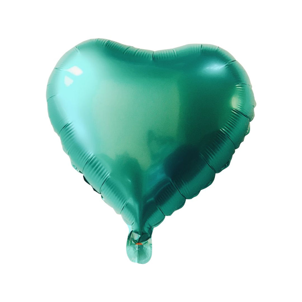 Balon Folie, Forma Inima, Verde Sidef - 45 cm - nuria.store.ro