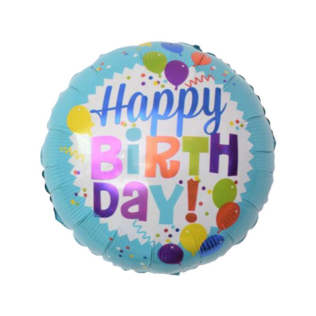Balon Folie Rotund "Happy Birthday" cu Desen Baloane - nuria.store.ro