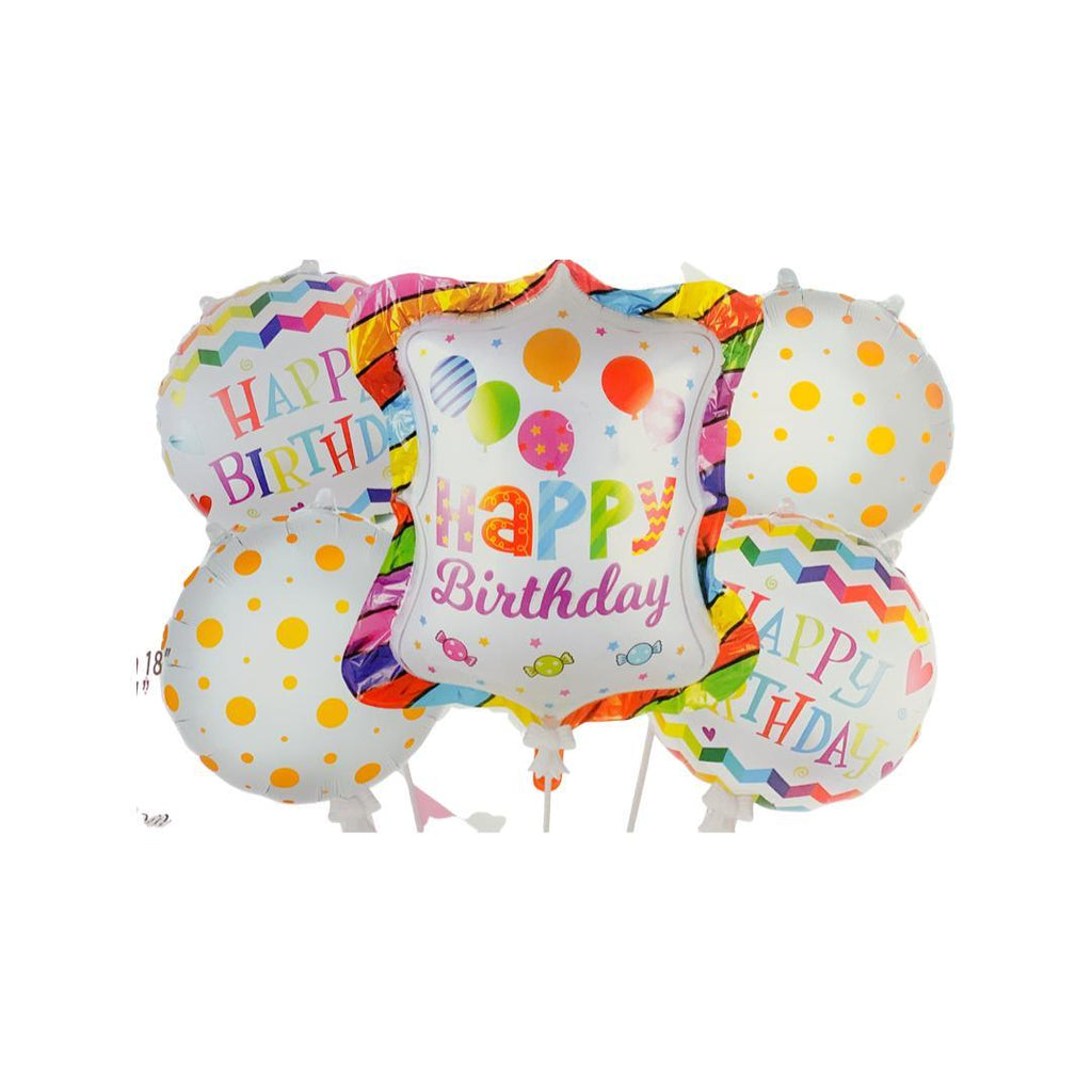 Balon Folie "Happy Birthday" Set 5 piese, Acadea - nuria.store.ro