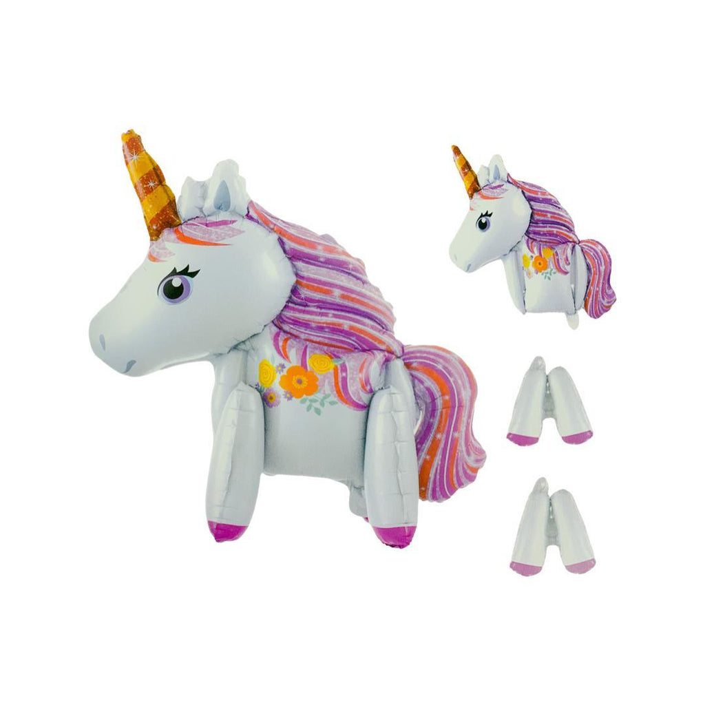 Balon Folie Figurina Unicorn Mare, Alb - 66/72 cm - nuria.store.ro