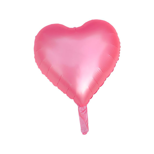 Balon Folie, Forma Inima, Roz Sidef - 45 cm - nuria.store.ro