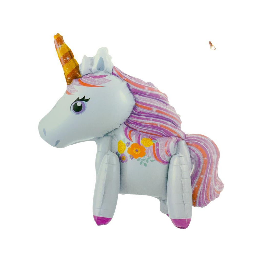 Balon Folie Figurina Unicorn Mare, Alb - 66/72 cm - nuria.store.ro