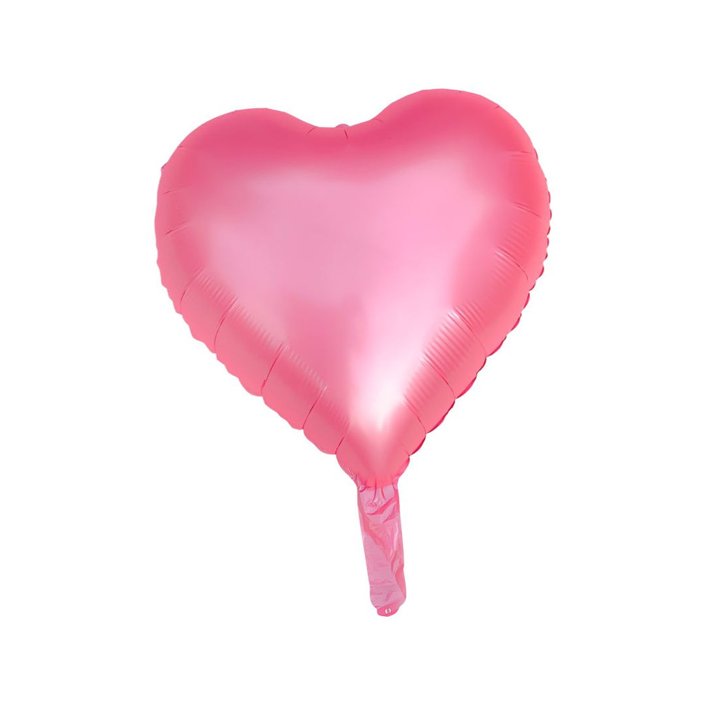 Balon Folie, Forma Inima, Roz Sidef - 45 cm - nuria.store.ro