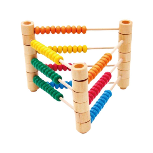 Joc Educativ, Abac Modular din Lemn cu Bile Colorate - nuria.store.ro