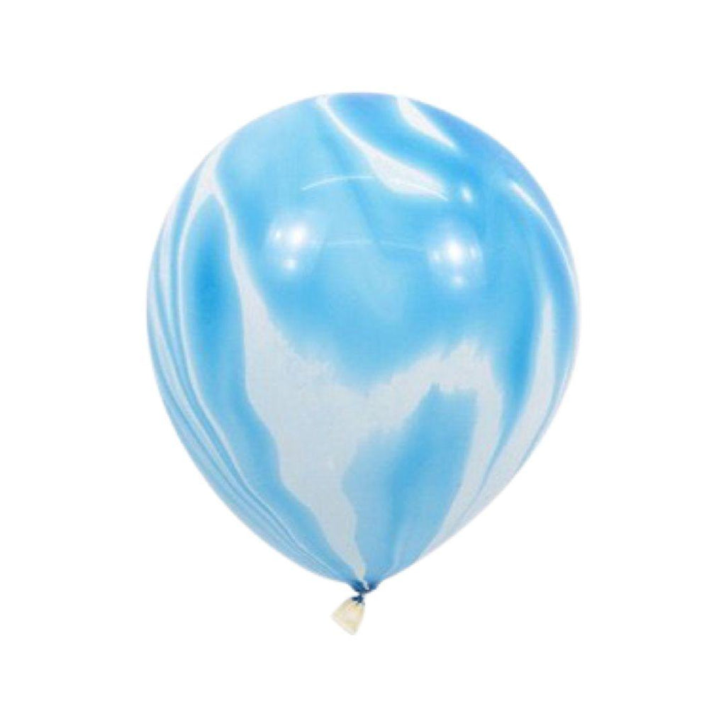 Baloane Latex Degrade Albastru cu Alb - Set 4 buc - 30 cm - nuria.store.ro