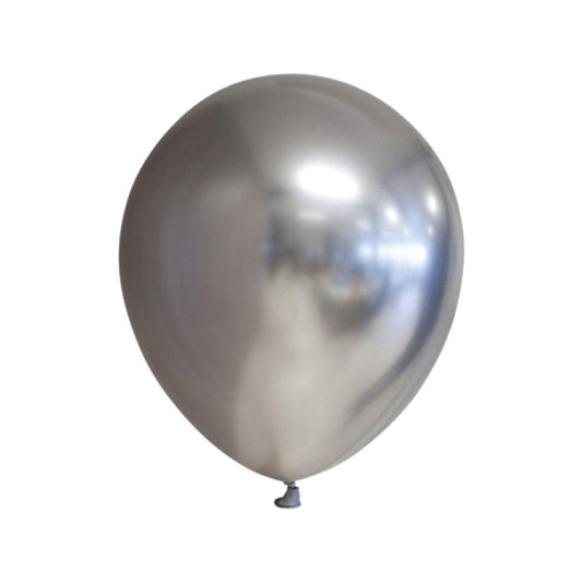 Baloane Latex Chrome, Argintiu, cod 939 - 30 cm - Set 4 buc. - nuria.store.ro